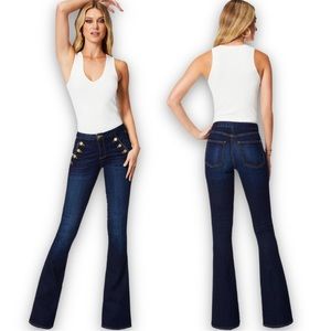 NWT Ramy Brook Helena High Rise Dark Wash Sailor Flare Leg Jeans Size 29